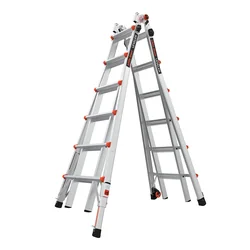 Professionel aluminiumsstige Little Giant Ladder Systems 4 x 6 Trin - Leveler M26, 5 i 1 Leveling Ben