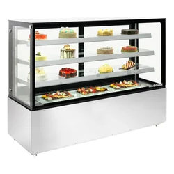 Professionele zoetwarenvitrine, 810L, wit, fluweel 1840, Amitek 1140036