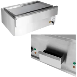 Professionelle elektrische Grillpfanne, glatt 2x3 kW 230V 76cm