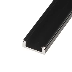 Profil LED T-LED N8C - perete negru Alegerea variantei: Profil fără capac 2m