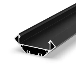 Profil LED T-LED P3-3 colț negru Varianta: Profil fără capac 2m