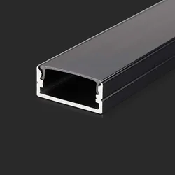 Profilé aluminium V-TAC noir avec diffuseur 200cm