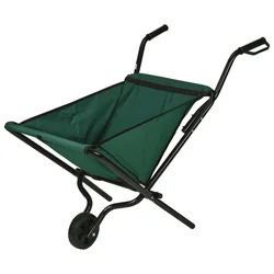 ProGarden Folding wheelbarrow, green and black