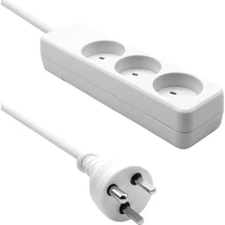 ProXtend Danish IT Power Strip 3-way 3 ligzdas 6 m balts (KIT3-KIT06W)