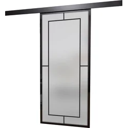 PUERTAS CORREDERAS ALUMINIO NEGRO SATINADO 6MM 5C 750X2100