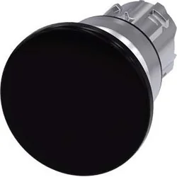 Pulsador tipo seta Siemens negro 22 mm metal 40 mm impulso 3SU1050-1BD10-0AA0