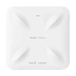 Punkt dostępu Bezprzewodowy AX6000 Dwuzakresowy, Wi-Fi 6, 2x RJ45 2.5G, PoE IN, zarządzanie w chmurze - Ruijie RG-RAP2260(H)