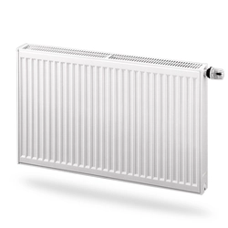PURMO radiátor CV11 600x2300, fűtési teljesítmény:2341W (75/65/20°C), acél panel radiátor alsó csatlakozással, PURMO Ventil Compact, fehér RAL9016