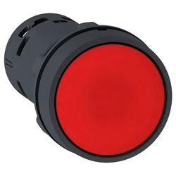 Push-button with automatic return NC red