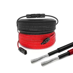PV Cable PNTECH PV1-F (1x4 mm, sarkans, 1 roll / 500 m)