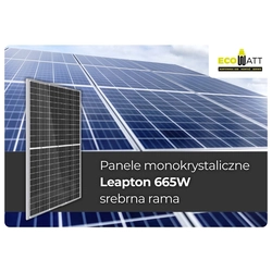 PV-modul (fotovoltaisk panel) Leapton 665W LP210x210-M-66-MH 665 silverram