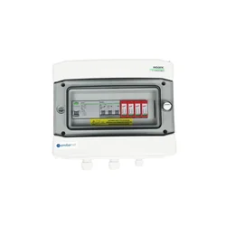 PV switchboard connectionAC hermetic IP65 EMITER with AC surge arrester Dehn type 2, 20A 3-F, RCD type A 40A/300mA