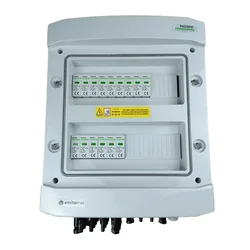 PV switchboard connectionDC hermetic IP65 EMITER with DC surge arrester Noark 1000V type 2, 5x PV string, 5x MPPT