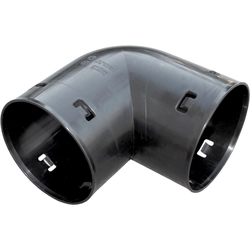 PVC drainage elbow DN/OD 100/90, black