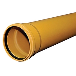 PVC external sewage pipe 200x5.9x2000, class S, solid