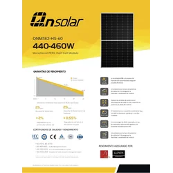 Qn-solar QNM182-HS450-60 Moldura Prateada 1500V 35mm