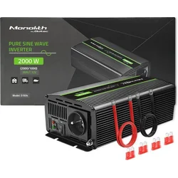 Qoltec měnič Monolith měnič napětí | 1000W | 2000W | 12V až 230V | Čistá sina