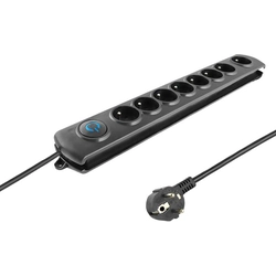 Qoltec Swift anti-surge power strip 8 sockets 1.8 m black (50113)