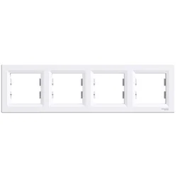 QUADRO QUÁDRUPLO Schneider, BRANCO HORIZONTAL