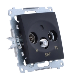 R-TV-SAT-terminalantennuttag (modul), mattsvart Simon54