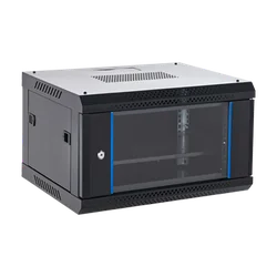 Rack da parete 6U 19' 600x450, nero, serie economica - ASYTECH Networking ASY-6U-6045WL