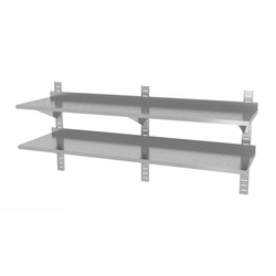 Raft suspendat dublu reglabil, perforat cu trei console 2000 x 300 x 600 mm POLGAST 384203-3-PERF 384203-3-PERF