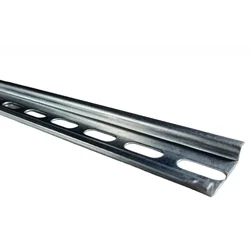 Rail DIN Omega pour fusibles 35mm perforé 50cm acier galvanisé