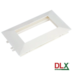 Rama alba tripla pentru aparataj 45x45 mm (6 module) - DLX