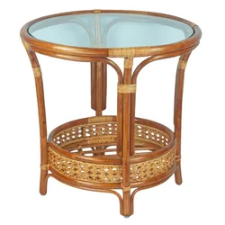 RattaNeo Coral s71 cognac tafel, natuurlijk rotan