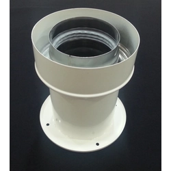 Ravni bijeli adapter za bojler IMMERGAS DN 80/125 zrak-dimni plin za kondenzacijske kotlove