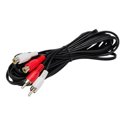 RCA extension cable: 2xWTYK/2xGNIAZDO 5,0m 1 each