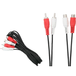 RCA produžni kabel: 2xWTYK/2xGNIAZDO 3m