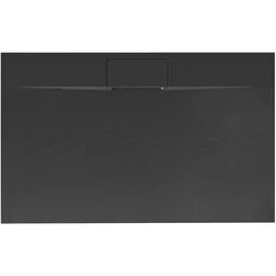 Rea Bazalt Lång svart rektangulär duschkar 80x100- Dessutom 5% rabatt med koden REA5
