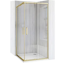 Rea City 80x80 Brushed Gold shower cabin