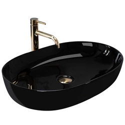 Rea Cleo 61 Black countertop washbasin - Additionally 5% discount on the REA5 code