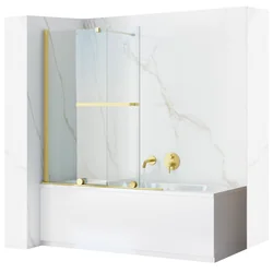 Rea Fabian Bathtub Screen Brushed Gold 100