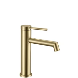 Rea Foss Grifo para lavabo, oro cepillado, cepillo bajo en oro