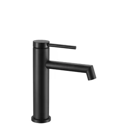 Rea Foss washbasin faucet, black, low, black mat