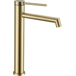 Rea Foss Washbasin Faucet, brushed gold, high gold brush