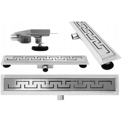 REA GREEK dreno linear aço escovado 100