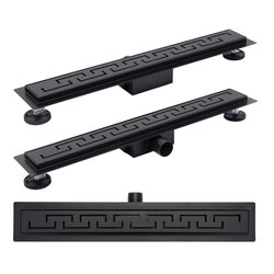 Rea Greek linear drain 90 cm Black mat - additional 5% DISCOUNT on code REA5