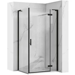 REA Hugo Shower Cabin Black 90x80