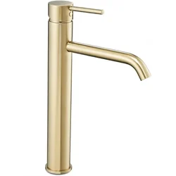 REA LUNGO WASHBASIN FATTER, GOLD, HIGH