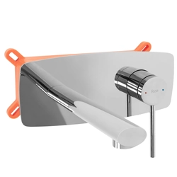 REA OVAL Chrome + BOX flush-mounted washbasin faucet