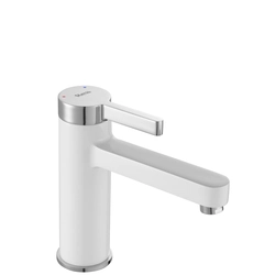 REA POLO Mitigeur Lavabo Blanc-Chrome Bas