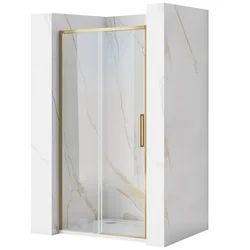 REA Rapid Slide Slide Shower Door 100 Brushed Gold