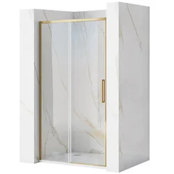 REA Rapid Slide Slide Shower Door 110 Brushed Gold