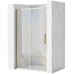 REA Rapid Slide Sliding Shower Doors 120 Gold Gold