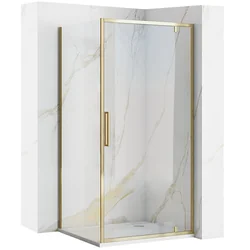 REA Rapid Swing Corner Shower Enclosure, Gold