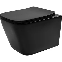 Rea Raul wall-hung toilet bowl, Matte Black